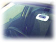In-car, window mounted tag